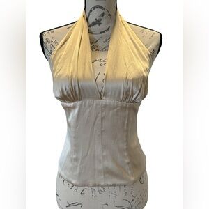 Marciano silk tie back halter top size small